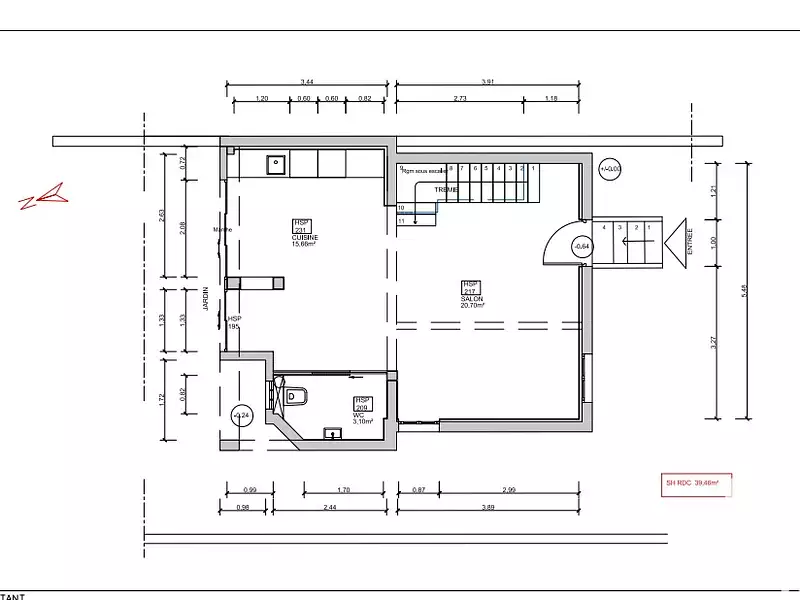 Immeuble, 124 m²