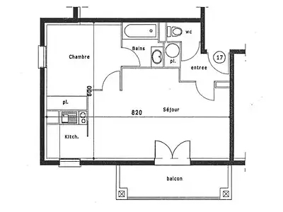 Appartement, 44 m²