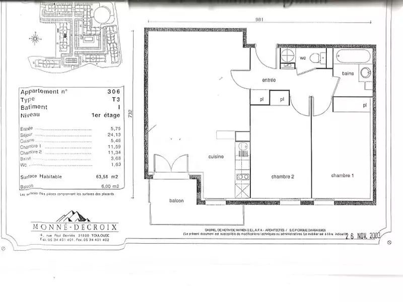 Appartement, 64,2 m²