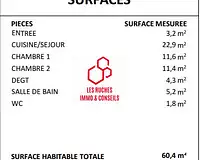 Appartement, 60,1 m²