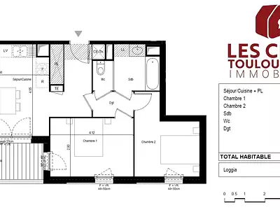Appartement, 61 m²