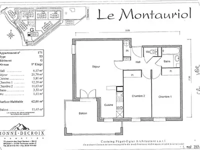 Appartement, 62,01 m²