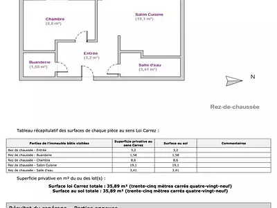 Appartement, 35,89 m²