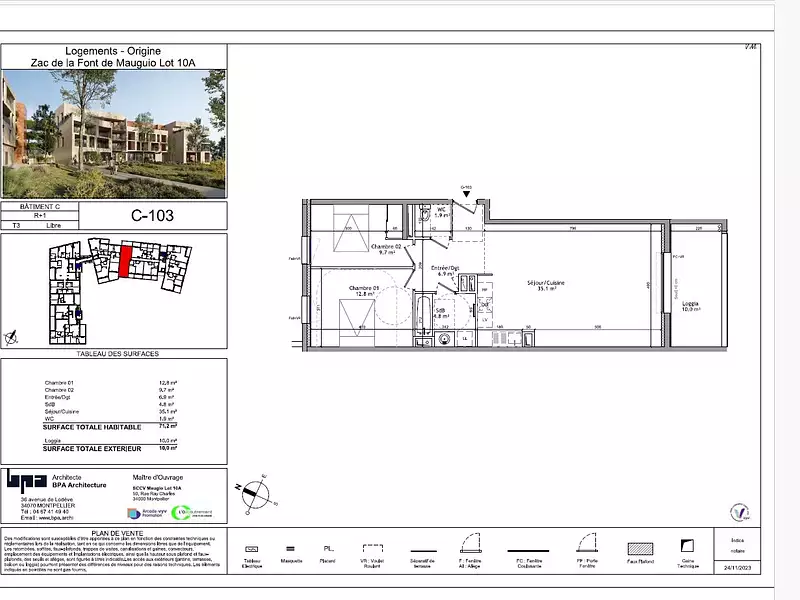 Appartement, 71,2 m²