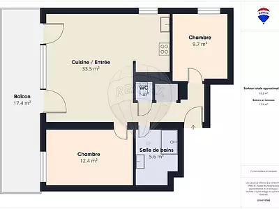 Appartement, 63 m²