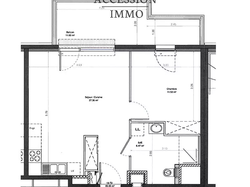 Appartement, 45 m²