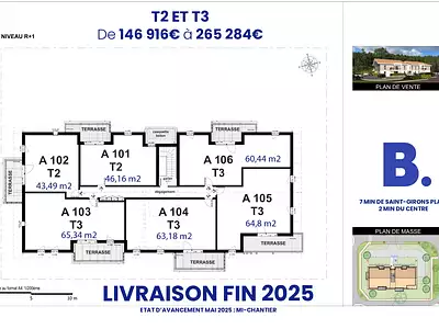 Appartement, 60 m²