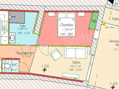 Appartement, 50 m²