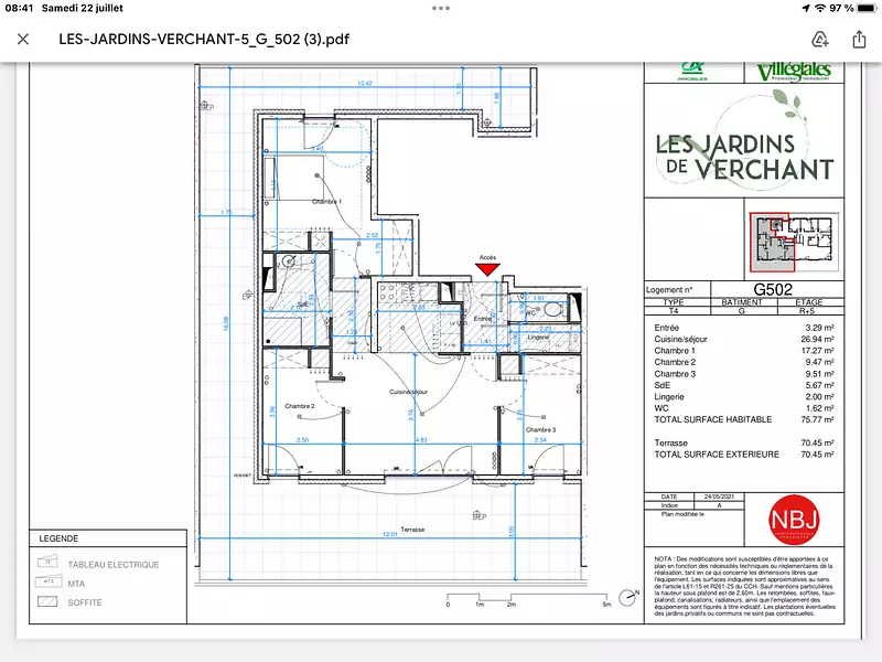 Appartement, 75 m²