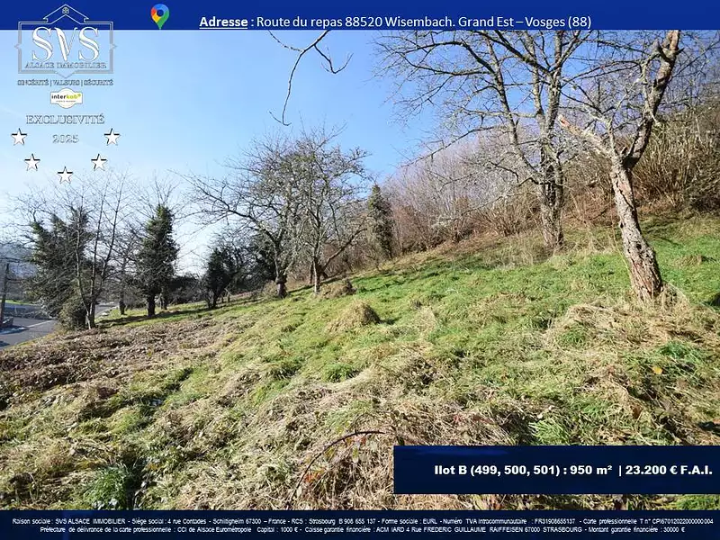 Terrain, 950 m²