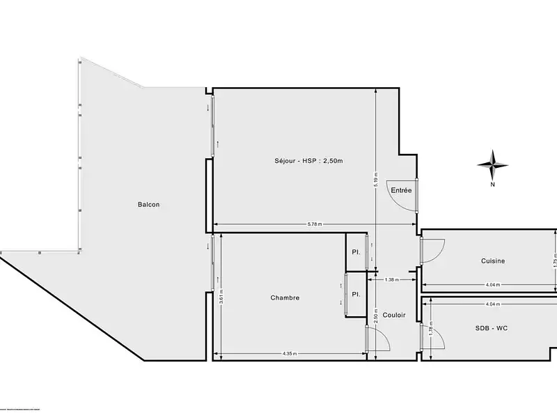 Appartement, 54 m²