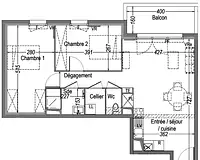 Appartement, 61 m²