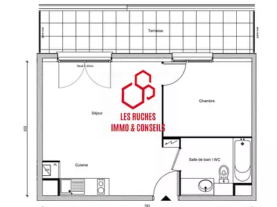Appartement, 39 m²