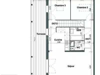 Appartement, 91 m²
