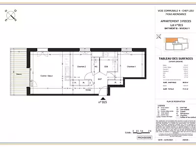 Appartement, 60,83 m²