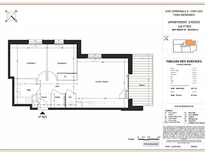 Appartement, 58,77 m²