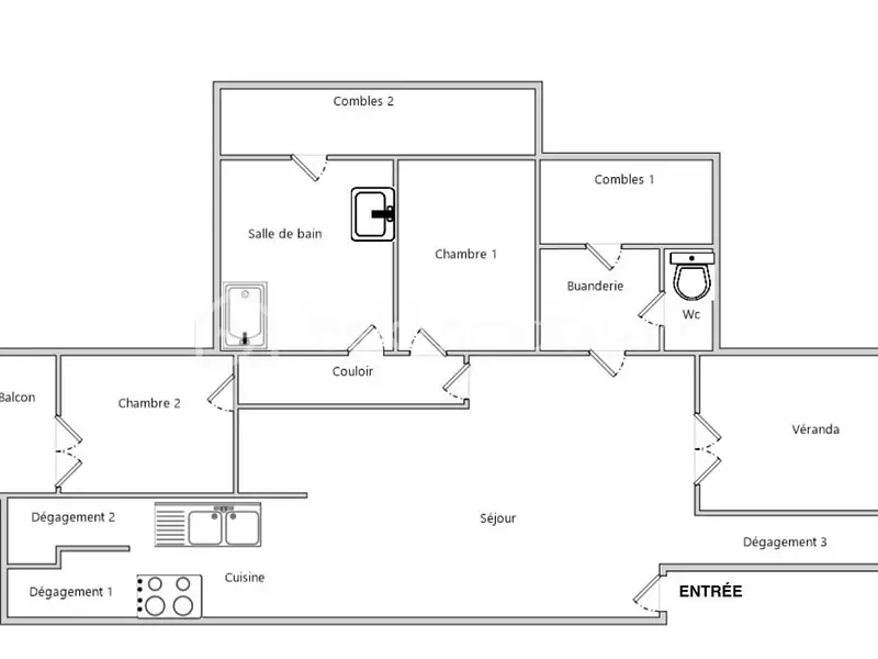 Appartement, 68 m²