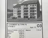 Appartement, 47 m²