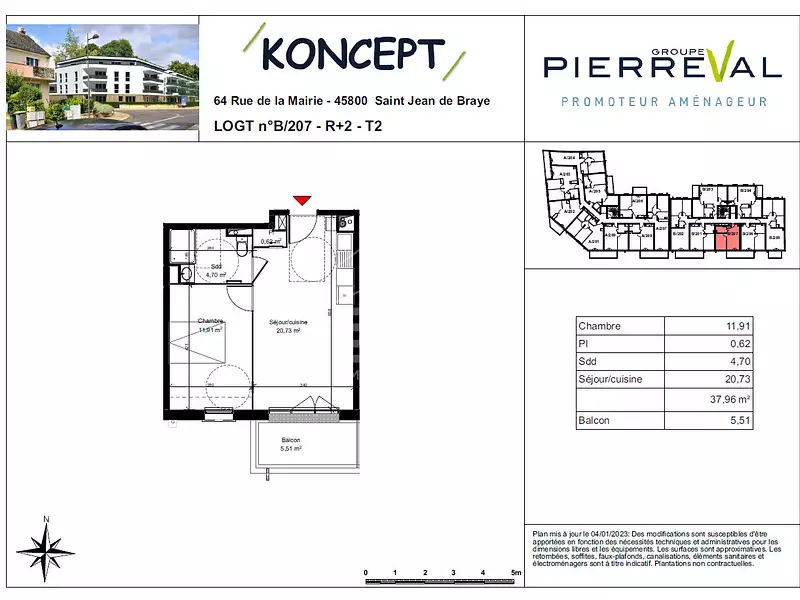 Appartement, 37,96 m²
