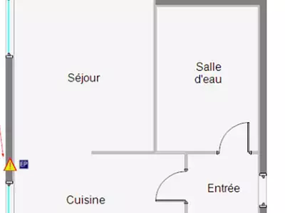Appartement, 22,4 m²