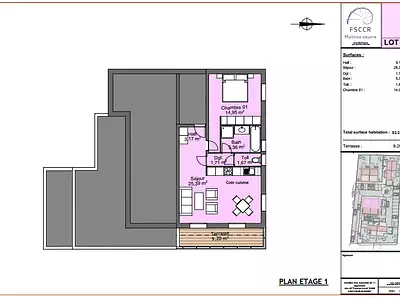 Appartement, 52,25 m²