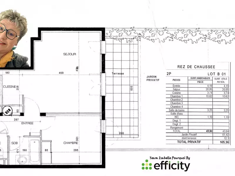 Appartement, 44 m²