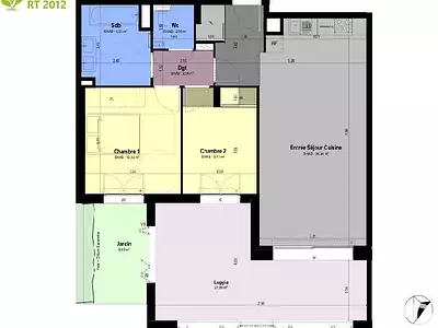 Appartement, 64 m²