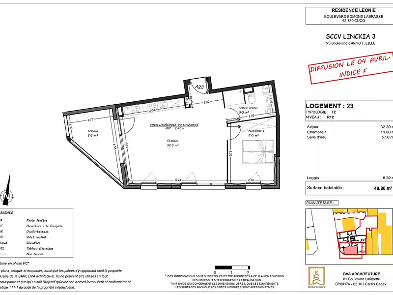 Appartement, 48,8 m²
