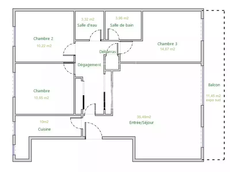 Appartement, 104 m²