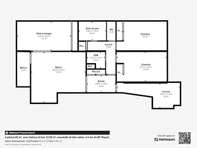Appartement, 85,8 m²