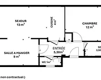 Appartement, 47,33 m²