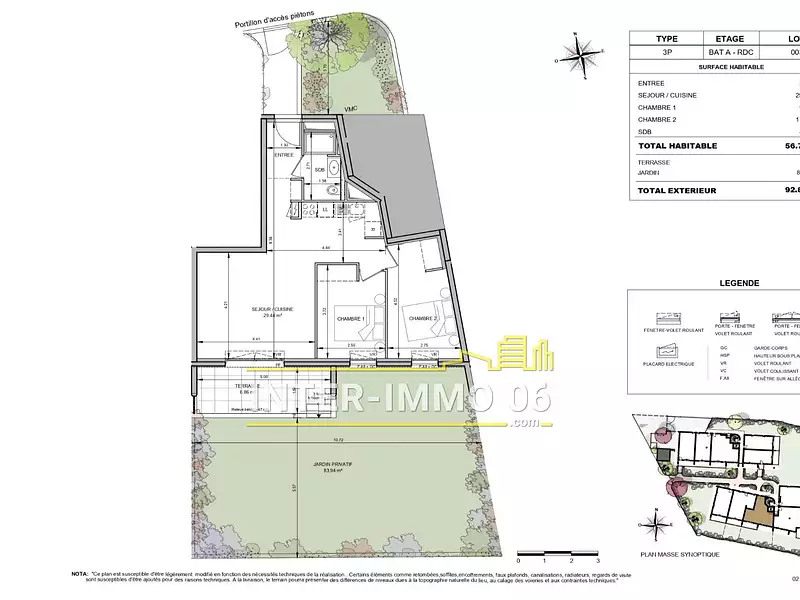 Appartement, 57 m²