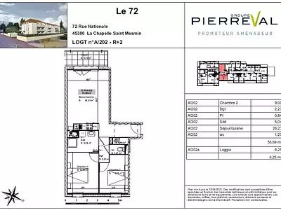 Appartement, 56 m²