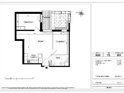 Appartement, 60,74 m²
