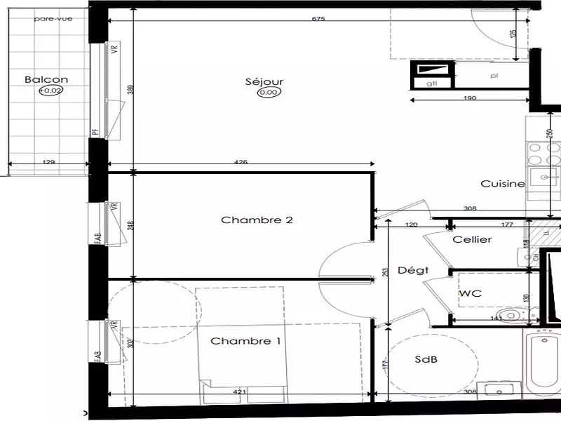 Appartement, 64,98 m²