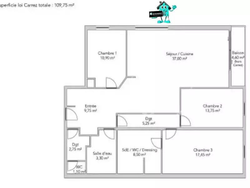 Appartement, 110 m²