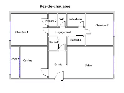 Appartement, 58 m²