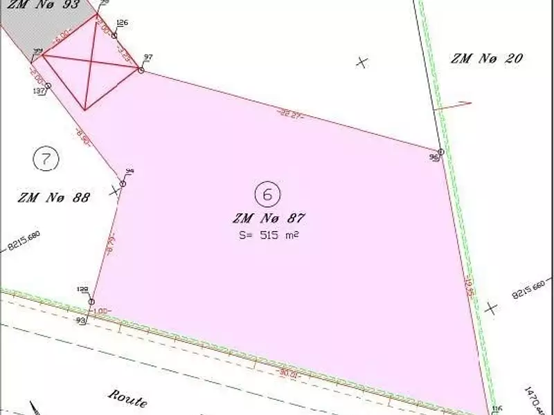 Terrain, 515 m²