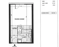 Appartement, 23,41 m²