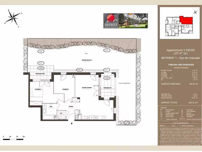 Appartement, 64,55 m²