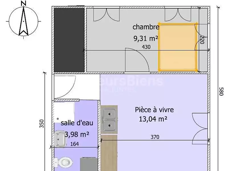 Appartement, 27 m²