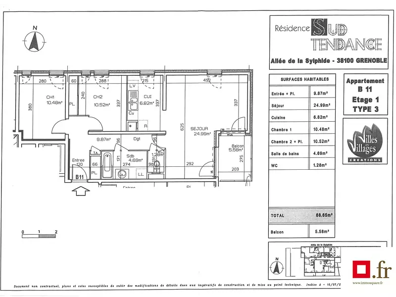 Appartement, 68,15 m²