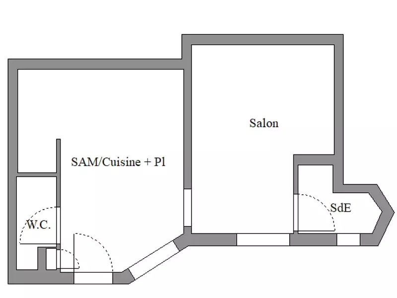 Appartement, 21,82 m²