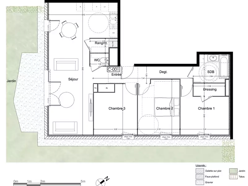 Appartement, 91 m²