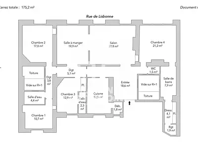 Appartement, 175,2 m²