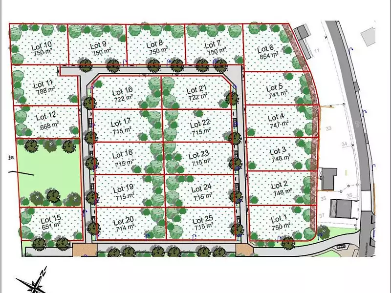 Terrain, 715 m²