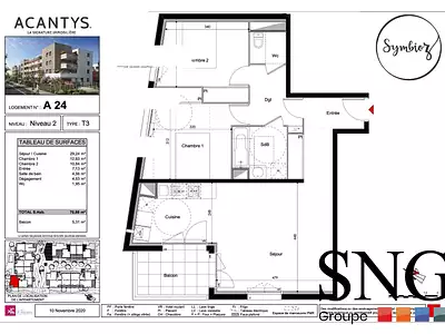 Appartement, 70,88 m²
