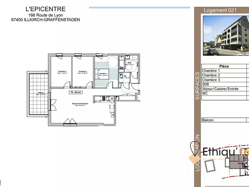 Appartement, 90,03 m²