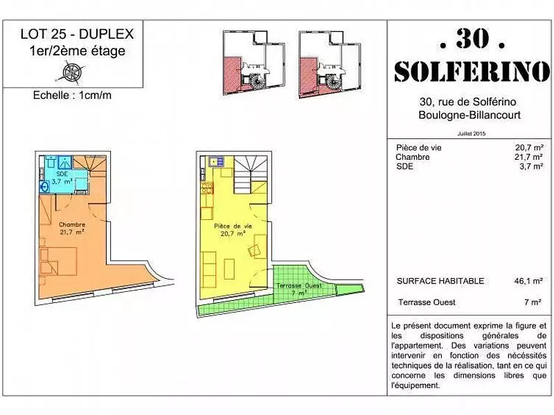 Appartement, 44,8 m²
