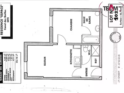 Appartement, 31,97 m²
